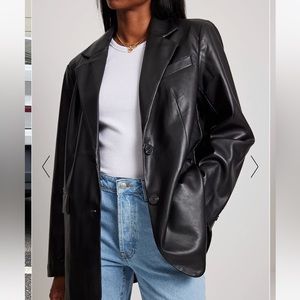 Maxi Oversized PU Blazer